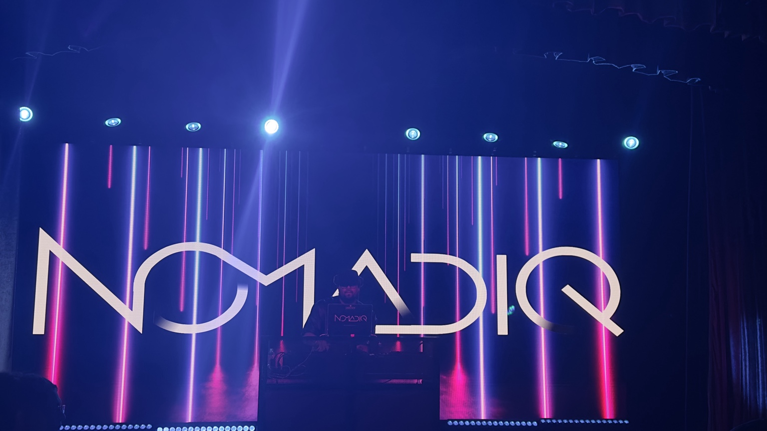 Nomadiq DJ performing in Las Vegas nightlife